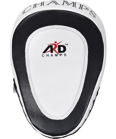 ARD Gel Punch Mitts Cowhide Leather Boxing MMA Training Kickboxing Muay Thai Focus Pad - White - Buy Online on GoSupps.com
