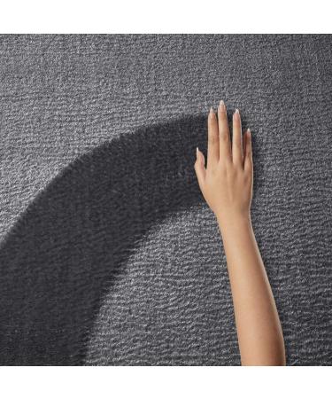 Taracarpet Fiona Non-Slip Washable Bath Mat - Soft Anthracite Round 80 cm | Stylish Bathroom Carpet Set - Buy Online on GoSupps.com