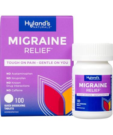 Hyland's Migraine Headache Natural Pain Relief Tablets, Pack of 1, 100 Count
