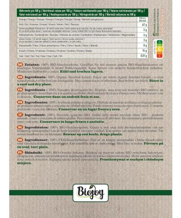 Biojoy BIO Hazelnuts raw and unsalted 250 g - Buy Online on GoSupps.com