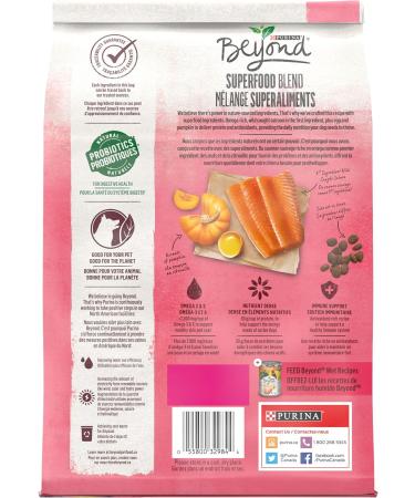 Beyond Grain Free Natural Wet Dog Food Ground Entree Variety Pack 3 Flavours - 368 g Can (6 Pack) & Superfood Blend Natural Dry Dog Food Wild Caught Salmon Egg & Pumpkin - 1.67 kg Bag Wet Dog Food + PET_FOOD 00055800330062 - Buy Online on GoSupps.com