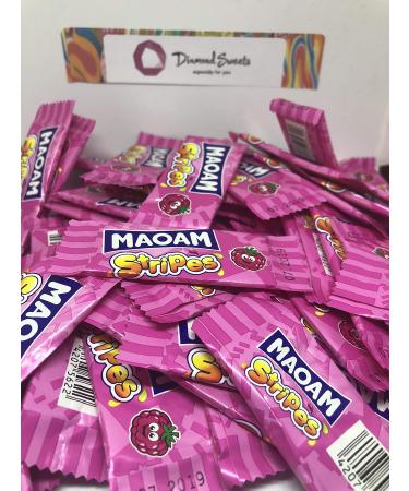 100 x Haribo Maoam Stripes by Diamond Sweets - Choose Your Own Flavour !! (Raspberry)