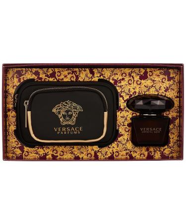 Versace Crystal Noir 4 Piece Gift Set for Women with Purse - Buy Online on GoSupps.com