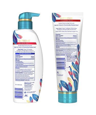 Head & Shoulders Supreme Color Protect Dandruff Shampoo & Conditioner with Argan Oil and Manuka Honey - 11.8oz & 9.4oz - Buy Online on GoSupps.com