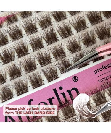 Buy Brown Lash Clusters 9-16mm | Wispy D Curl Eyelash Extensions | 192 PCS Fluffy DIY Lash Kit by Anforlin - Buy Online on GoSupps.com