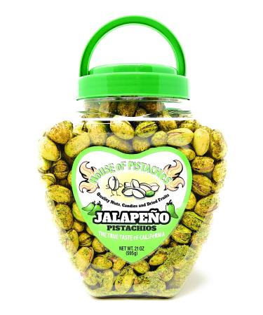 House of Pistachios' Jalapeno Pistachios - Real Flavor, Family Recipe, California Grown, 21 Ounces