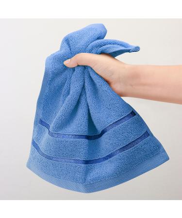 Utopia Towels 12-Pack Viscos Luxury Wash Cloths Set - 100% Cotton, Highly Absorbent & Soft - Essential for Bathroom, Gym, Spa - Electric Blue (12x12 Inches) - Buy Online on GoSupps.com
