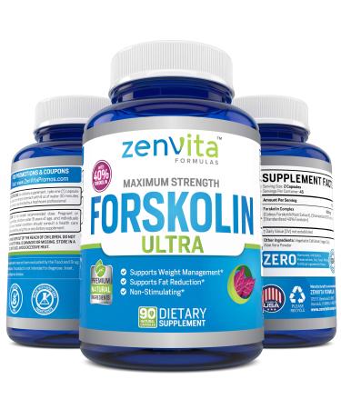 100% Pure Forskolin Extract 600mg - w/ 40% Standardized Forskolin | 90 Capsules
