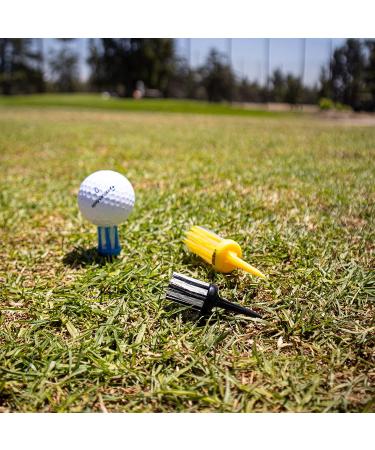 BRUSH T Premium Plastic Golf Tees Yellow XLT 3-Pack 3 1/8 Size - Unbreakable & Consistent Height - Perfect Golf Gift for Men and Women - Works With Any Golf Ball - Buy Online on GoSupps.com