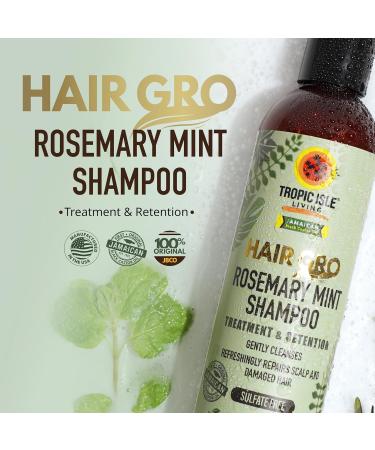Tropic Isle Living Rosemary Mint Shampoo 8 oz - Nourishing Gentle Cleanser for All Hair Types Cruelty-Free Sulfate-Free - Buy Online on GoSupps.com