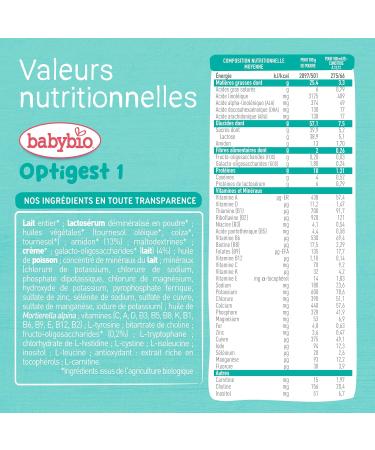 Babybio Optigest 1er ge de 0 6 mois 800g (Lot de 3) - Buy Online on GoSupps.com