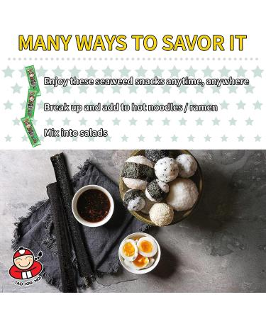 Tao Kae Noi Big Roll Grilled Seaweed Snacks - Original Flavor Nori Sheet Rolls for Kids & Adults - 6 Pack 3g Bags - Healthy & Classic Flavour - Buy Online on GoSupps.com
