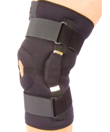 Hinged Adjustable Neoprene Knee Support Brace with Unique Multi Strap Design and Open Patella by Body-TEC (Medium 36.5-42cm) Medium 36.5 - 42cm
