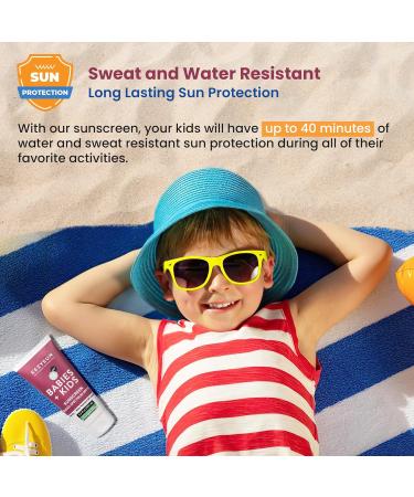 Buy SPF 50 Mineral Sunscreen for Babies & Kids | Sensitive Skin | Aloe Vera | Travel Size | Cruelty-Free & Reef-Safe - 3.3 FL OZ - Buy Online on GoSupps.com