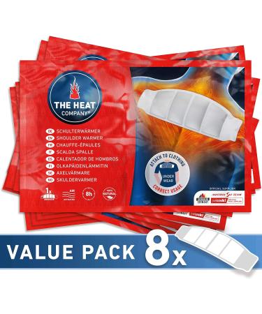 THE HEAT COMPANY Shoulderwarmer - 8 Pack, Extra Warm Adhesive Neck Warmer for 8 Hours of Pleasant Heat - Instant and Air Activated - Purely Natural - Buy Online on GoSupps.com