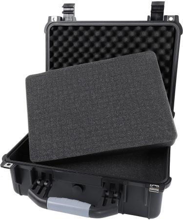 Tactical45 Hard Case with Foam Weatherproof Black Hard Carrying Case for Outdoors and Traveling 16 x 13 x 7in Foam Case - Buy Online on GoSupps.com