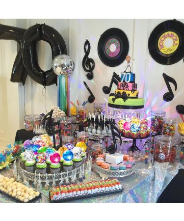 Colorful Disco Ball Cupcake Topper 48pcs Disco Themed Party Supplies for 70s Disco Birthday Party Baby Shower Supplies - Buy Online on GoSupps.com