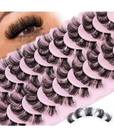 Lash Clusters D Curl Individual Cluster Lashes 100 pcs Fluffy Wispy Mink Lashes Extensions False Eyelashes DIY Lash Pack by EYDEVRO Dramatic D Curl Clusters