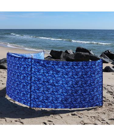 erda Ocean Camo Elite Beach Recycled Polyester Rip-Stop Extra Tall 42" Lightweight Windscreen  Privacy Screen  Wind Blocker  Free Matching Shoulder Bag (New Mahogany Wood Poles) - Buy Online on GoSupps.com