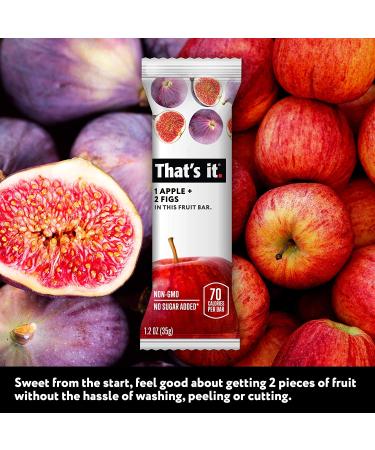 Apple + Fig Fruit Bars - All Natural, Vegan, Gluten-Free Snack (12 Pack) - Buy Online on GoSupps.com