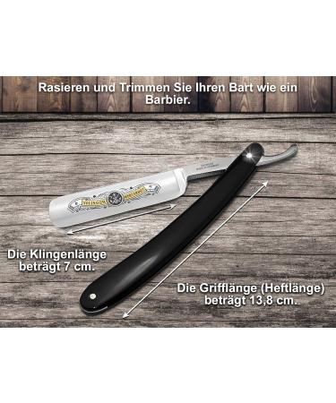 Professional 5/8 Inch Razor from Solingen Germany - Premium Quality Hollow Ground Fixed Blade for Men - Buy Online on GoSupps.com