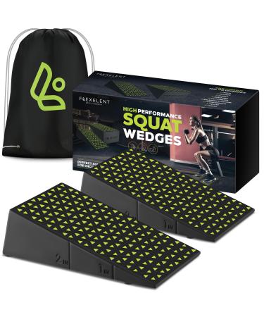 Flexelent Squat Wedge Block Couple Wadendendehner Wading board for squats calf lever anti-slip increased squat ATG equipment 17 inclination 3.5 x 5.9 x 12.2 backpack included - Buy Online on GoSupps.com