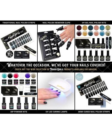 Tough Girls 22 Semi-Cured Gel Nail Polish Strips | French Tip for Short Nails | UV LED Lamp Required | Includes Cuticle Stick, Nail File, Wipes - Buy Online on GoSupps.com