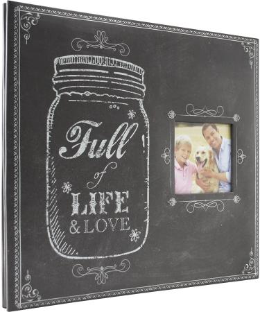Full of Life and Love Mason Jar Scrapbook Album - 12x12 Inch Pages with Photo Opening - Buy Online on GoSupps.com