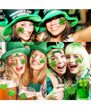 VANTATY St. Patrick's Day Tattoos - 32 Sheets, 248+ PCS Lucky Clover Temporary Tattoo Stickers for Kids & Adults - Buy Online on GoSupps.com