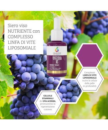 Optima Naturals Srl Vitamin E facial serum nourishing and antioxidant Vitamin E deeply hydrates the skin 30 ml Colors Of Life - Buy Online on GoSupps.com