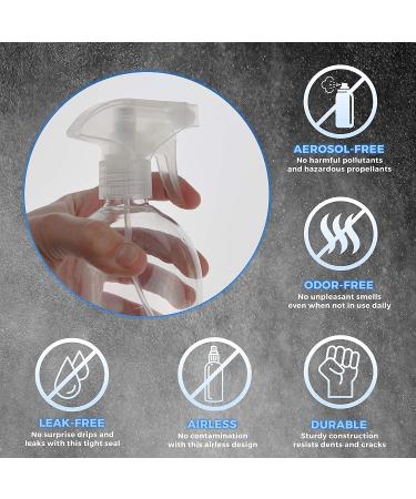 16oz Clear Plastic Spray Bottle with Stream and Mist Settings - Haircuts, Water Plants, Cleaning, Cooking, Auto Detailing, Grilling, Disinfectant - alpree 1 Count - Buy Online on GoSupps.com