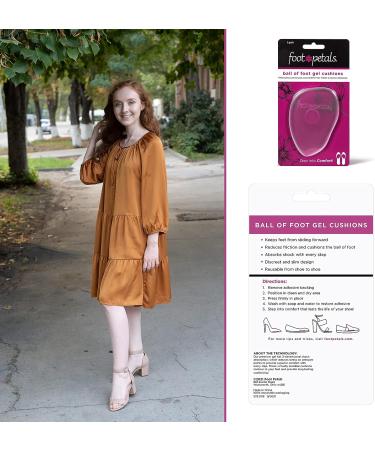 Foot Petals Women's Clear Gel Rounded Cushions - 1 Pair, One Size | Comfortable Shoe Inserts - Buy Online on GoSupps.com