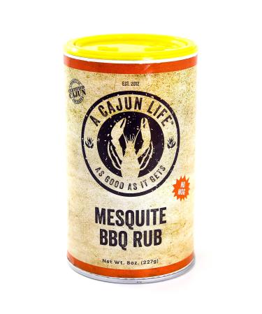 A Cajun Life Mesquite BBQ Seasoning | Authentic Certified Cajun Mesquite BBQ Seasoning Blend, Non-GMO, No MSG, Gluten Free Cajun Spice That's Great On Everything. 8 Ounce (Pack of 1)