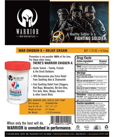 Warrior Chigger 2X - Pack of 2 | Fast & Effective Chigger Relief - Buy Online on GoSupps.com