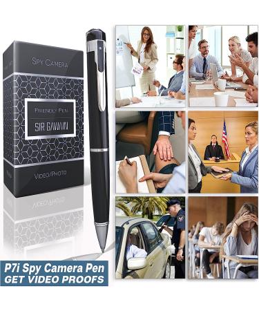 SIRGAWAIN Upgraded 2023 Mini Spy Camera Hidden Pen 1080p - Full HD Video & Picture Taking - Wide Angle Lens - Rechargeable Nanny Cam in Black - Buy Online on GoSupps.com