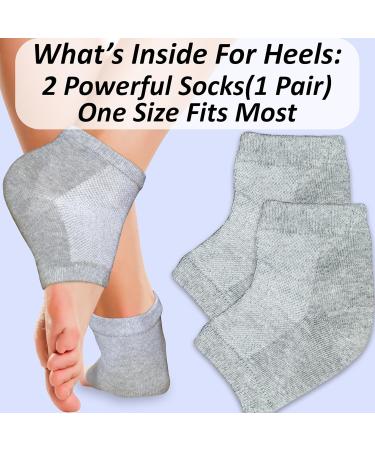 Moisturizing Socks for Cracked Heels - Spa Gel Silicone Toeless Socks for Dry Feet Repair | 1 Piece Set for Women - Buy Online on GoSupps.com