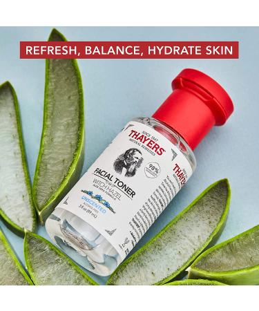 THAYERS Alcohol-Free Witch Hazel Toner with Aloe Vera - Unscented, 3 oz Trial Size - Buy Online on GoSupps.com