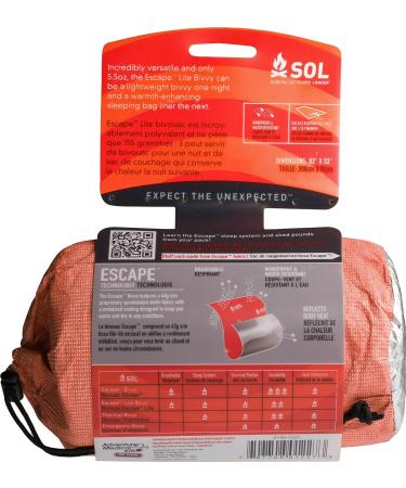 Adventure Medical Kits SOL Escape Lite Bivvy 1 - Lightweight Emergency Survival Shelter - Buy Online on GoSupps.com