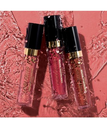 LAURA GELLER Chromatic Water Lip Tint - Holographic Hydrating Lip Color in Amaretto | Shop Internationally - Buy Online on GoSupps.com