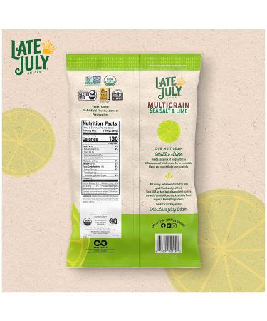 Late July Organic Multigrain Sea Salt & Lime Tortilla Chips - 7.5 oz Bag - Buy Online on GoSupps.com