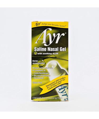 Ayr Saline Nasal Gel with Aloe - Moisturizing Nasal Relief 0.5 oz | International Shipping Available - Buy Online on GoSupps.com