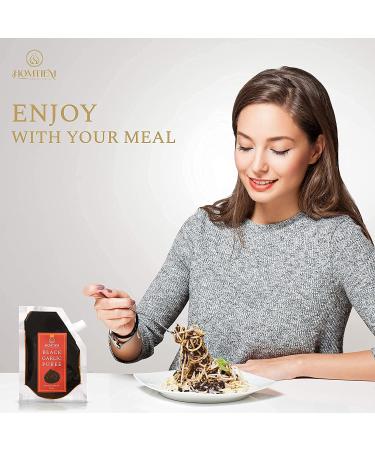 Homtiem Black Garlic Puree 5.29 Oz - 100% Solo Black Garlic, High in Antioxidants, Ready-to-Eat Snack, Healthy Superfood - Buy Online on GoSupps.com