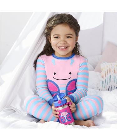 Skip Hop Toddler Sippy Cup with Straw - Stainless Steel Zoo Bottle, Butterfly Design - Buy Online on GoSupps.com
