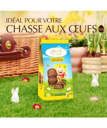 Lindt - POUSSIN - Sachet de Mini-Moulages fourr s - Chocolat au Lait et C r ales Croustillantes - Id al pour P ques 130g C r ales 130g - Buy Online on GoSupps.com