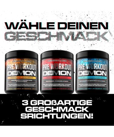 Pre Workout Demon - Berry Taste | Creatine & Beta Alanine Booster | 360g (40 Portions) | Climate Neutral & Made in Germany - Buy Online on GoSupps.com