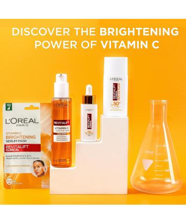 L'Or al Paris Revitalift Clinical Vitamin C Cleanser with Vitamin C* + Salicylic Acid for all skin types 150ml *Vitamin C derivative - Buy Online on GoSupps.com