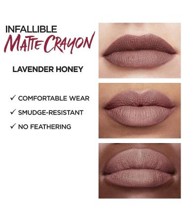 L'Oreal Paris Infallible Matte Lip Crayon Lavender Honey - 1 Count - Buy Online on GoSupps.com