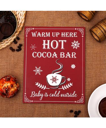 3 Pieces Hot Cocoa Bar Kit Includes 1 Hot Cocoa Banner 2 Hot Chocolate Bar Sign Hot Cocoa Bar Accessories for Christmas Winter Holiday Birthday Baby Shower Party Its Cold Outside Decorations - Buy Online on GoSupps.com