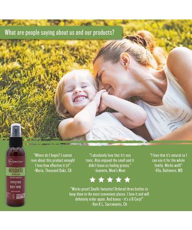 Deet-Free Insect Repellent Spray - 8oz (Pack of 2) | Protector Mosquito & Gnat Deterrent | Safe for Pet, Kids & Adults | Natural Essential Oils - Buy Online on GoSupps.com