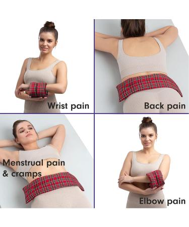 Zhu-Zhu Lavender Body Wrap - Microwavable Wheat Bag - Red Tartan Microwave Heat Pack - Natural Pain Relief Heat Therapy Pad - Buy Online on GoSupps.com